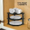 Plate Organizer for Cabinet - Bamboo Kitchen and Bathroom Corner Shelf - Kitchen Cabinet Organizer for Plate, Dish - Corner Cabinet Organizer - 4 of 4