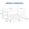 Twin Day Bed with Trundle Bed Twin, Metal Daybed with Trundle, Daybed with Trundle Bed Frame, Steel Slat Support Sofa Bed for Kids Teens Adults - 4 of 4