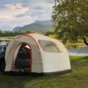 VEVOR SUV Camping Tent, 8'-8' SUV Tent Attachment for Camping with Rain Layer and Carry Bag, PU2000mm Double Layer Truck Tent, Gray - 2 of 4