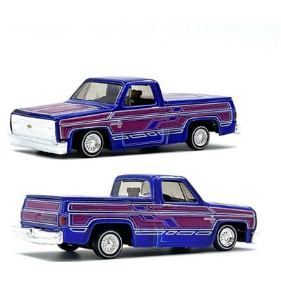 Maisto 1:64 1987 Chevrolet 1500 Lowriders – Metallic Blue – Design Lowriders – Hobby Exclusives Limited Edition 3,600 Pieces