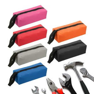 Unique Bargains Oxford Cloth Multi-Purpose Organizing Zipper Electrician Tool Bags 9.8" x 3.3" x 2.8" 6 Pcs - 1 of 4