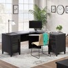 Sauder Tiffin Line L Desk Raven Oak Raven Oak - 3 of 4
