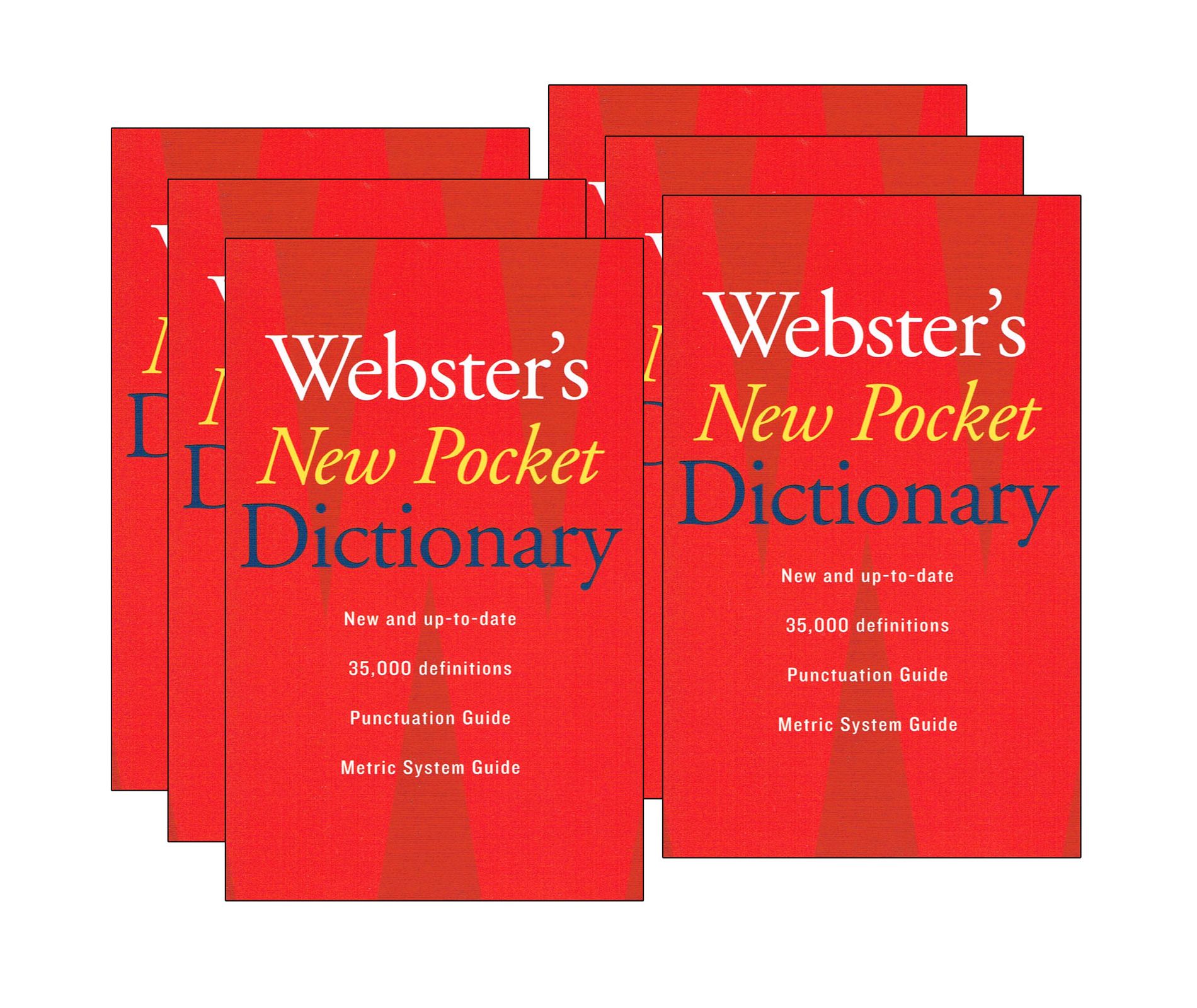 Houghton Mifflin Harcourt Webster's New Pocket Dictionary, Pack of 6