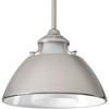 Progress Lighting, Carbon, 1-Light Mini-Pendant, Polished Nickel, Gloss White Shade - 3 of 4