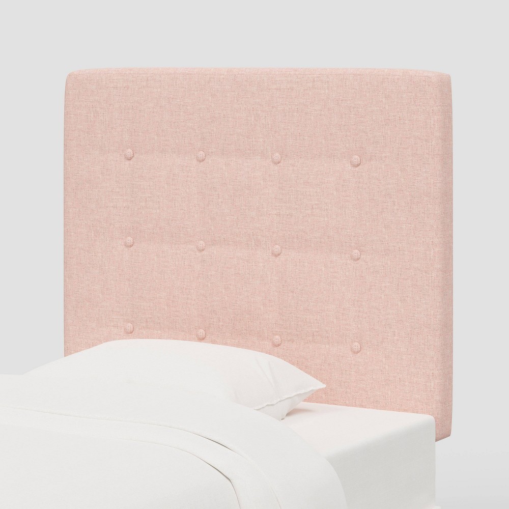 Tufted Twin Size Stick on the Wall Headboard in Textured Linen Rosequartz - Threshold™