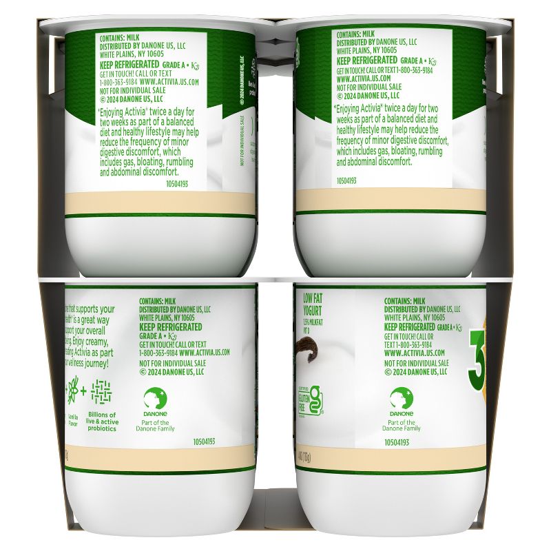 Activia Low Fat Probiotic Vanilla Yogurt - 12ct/4oz Cups, 6 of 12