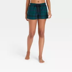 Women's Plaid Flannel Pajama Shorts - Stars Above™