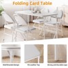 Whizmax Folding Table, Portable Folding Card Rectangle Table with Metal Frame, PU Leather Upholstered Foldable Table, for Dining Room, Living Room - 4 of 4
