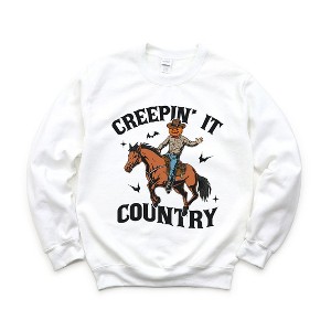 Simply Sage Market Women's Graphic Sweatshirt Creepin' It Country Cowboy - 1 of 4