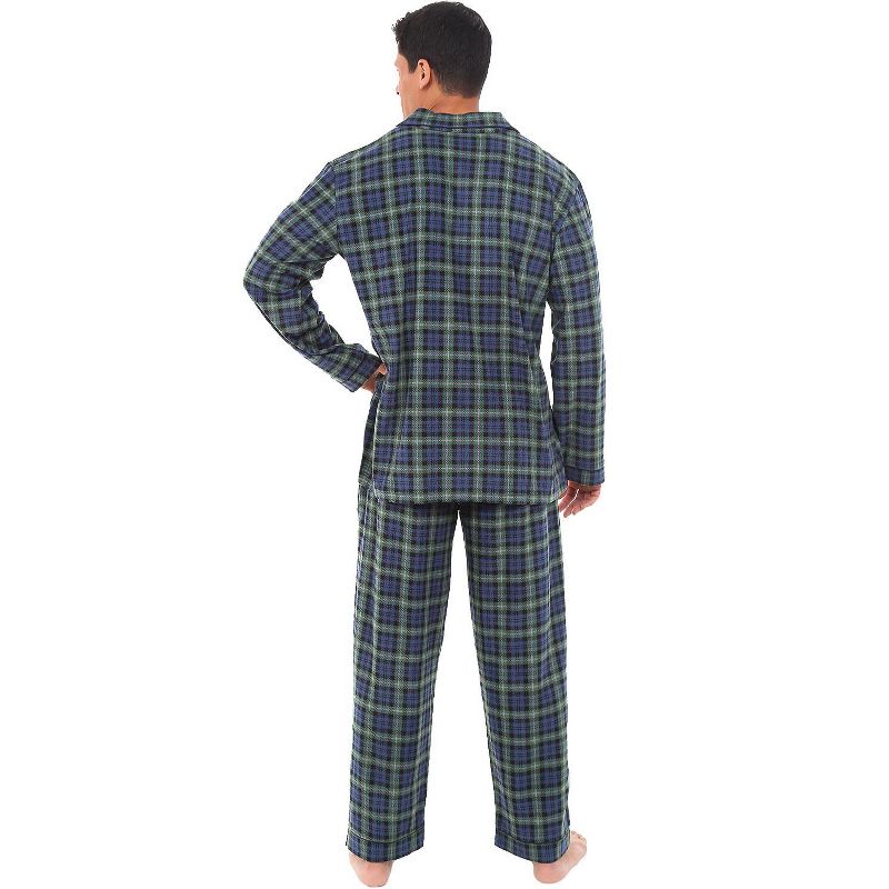 Men's Soft Plush Fleece Pajama Lounge Set, Warm Long Sleeve Shirt and Pants, PJ, 3 of 8