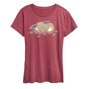 Women's - Pokémon - Sleeping Eevee Short Sleeve Graphic T-Shirt - 1 of 4