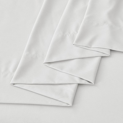 Twin White Solid Microfiber Sheet Set