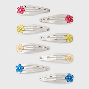 Girls' 8pk Flower Snap Clip Set - art class™