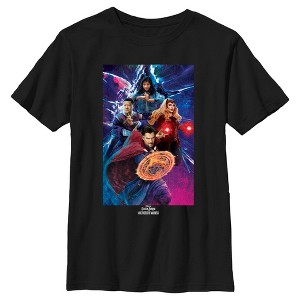 Boy's Marvel Doctor Strange in the Multiverse of Madness Group Poster T-Shirt - 1 of 4