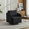 Akoasm 31.5 Inch 360 Degree Swivel Comfortable Chenille Accent Lounge Armchair Sofa Chair For Living Room & Bedroom-Black & Gray - 3 of 4