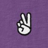 Dalix Peace Sign Embroidered Lightweight Relaxed Jersey Tee Summer Cute Positive Womens - 2 of 4