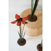 Metal Flower Sculptures 37" Tall – Recycled Iron Decorative Floral Set of 3 by Kalalou - 3 of 3