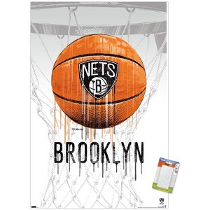 Trends International NBA Brooklyn Nets - Drip Basketball 21 Unframed Wall Poster Prints - 1 of 4