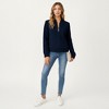 Anna-Kaci Women's Textured Knit Zip Front Jacket with Soft Structured Shape and Ribbed Edges for Polished Everyday Layering - 4 of 4