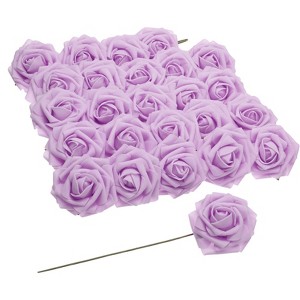 Unique Bargains Durable Bright Colors DIY Creativity Wide Application Artificial Flowers 25 Pc - 1 of 4