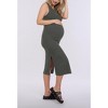 Women's Crew Neck Sleeveless Racerback Maternity Midi Dress | Motherhood Maternity - 3 of 4