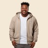 Dalix Cappuccino Embroidered Zip Hoodie Fleece Long Sleeve Pocket Warm Soft Mens - 3 of 4
