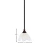 Toltec Lighting Any 1 - Light Pendant in  Black Copper with 7" Gold Ice Shade - 2 of 2