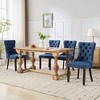 CENGHU Modern Upholstered Dining Chairs Set of 2, High-end Tufted Solid Wood Kitchen Side Chairs with Wood Legs Nailhead Trim - 4 of 4