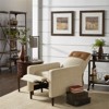 iNSPIRE Q 40.1"H Farmhouse Polyurethane Foam Push-Back Recliner in Brown/Beige - 2 of 4