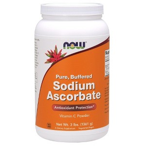 Sodium Ascorbate Powder by Now Foods  -  3 lbs Powder - 1 of 2