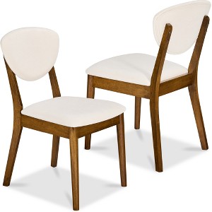 Best Choice Products 2-Piece Mid-Century Modern Wood & Upholstered Dining Chair Set - 1 of 4