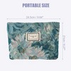 Unique Bargains Travel Zipper Floral Makeup Bags and Organizers Blue - 4 of 4
