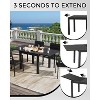 Jojoka Expandable 31"-63" Aluminum Outdoor Dining Table Set for 4-6 People - Sleek Slatted Design for Patio, Garden & Deck - 3 of 4