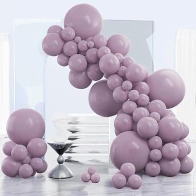 PartyWoo Balloons Dusty Purple Matte Lavender Lilac 18 12 10 5 Inch 140 pcs