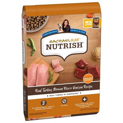 Rachael Ray Nutrish Turkey, Brown Rice &#38; Venison Recipe Adult Super Premium Dry Dog Food - 13lbs