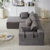 TiramisuBest 108" L Shaped Sectional Sofa Chenille Upholstered Modular 4 Seat Convertible Couch Set Seating 6 Pillows Living Room Left /Right Side - 4 of 4