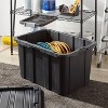 27gal Heavy Duty Storage Tote Black - Brightroom™: 27 Gallon Utility Container with Snap Lid, Portable Polypropylene Bin - 2 of 3