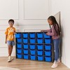 ECR4Kids Streamline 25 Cubby Tray Cabinet with 25 Scoop Front Storage Bins, 5x5, Grey Wash - 4 of 4