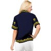 LA LEELA Women's Summer Casual Blouse Shirt Solid Blouses Button Down Short Sleeve Dress Tops Tee Hawaiian Shirts for Women - 2 of 3
