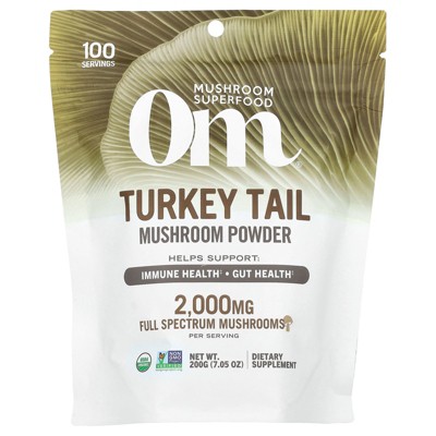 Om Mushrooms Turkey Tail, Mushroom Powder, 7.05 oz (200 g)
