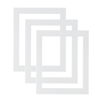 Creative Mark Gotham Deep Gallery Frames - 3 Pack of Professional Gallery Frames for Canvas, Paintings, Presentation & More! - [White - 6x8"]