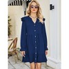 Women’s Fall Dress Casual Ruffle Tiered Long Sleeve Babydoll Mini Dresses Short Swing Skater Dress - 4 of 4