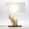 Modern Home Angled Driftwood Nautical Wooden Table Lamp - 2 of 4