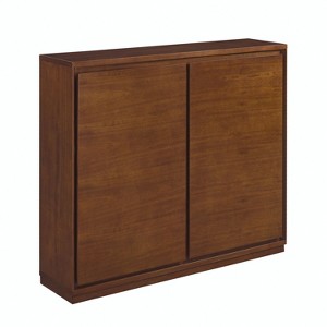 TIRAMISUBEST Walnut Sideboard, Buffet Cabinet with 2 Outlet Holes, Storage Cabinet for Entryway, Hallway, Living Room, Kitchen - 1 of 4