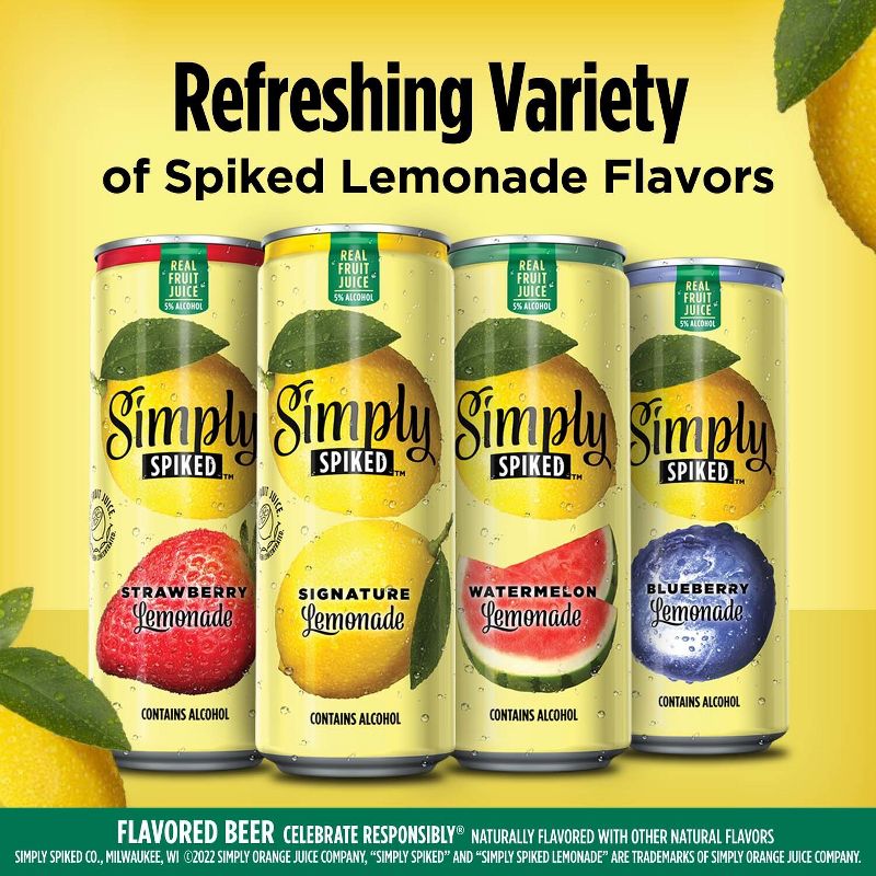 Simply Spiked Lemonade Variety Pack - 12pk/12 fl oz Cans, 4 of 11