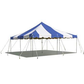 Party Tents Direct Weekender Outdoor Canopy Pole Tent, Blue, 20 ft x 20 ft
