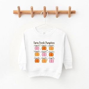 The Juniper Shop Farm Fresh Pumpkins Chart Toddler Graphic Sweatshirt - 1 of 3