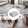 Area Rug, Home Decor Washable Vintage Distressed Rug - Soft Non Slip Low Pile Foldable Carpet for Living Room Bedroom Dining Room Office - 4 of 4