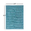 Knightsbridge Stylish And Comfortable All Season Traditional New Tile Design Cotton Bath Rug 24" X 40" Aqua - 3 of 4