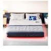 Queen Size Floating LED Bed Frame Metal Platform Steel Slats with Charging Station For Bedroom - 3 of 4